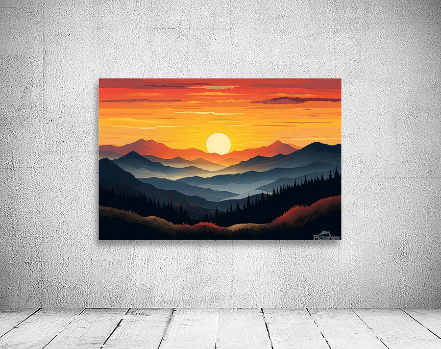 Sunset Landscape 1 Wall Preview