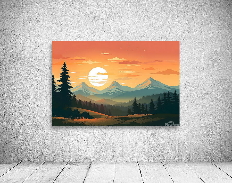 Sunset Landscape 17 Wall Preview