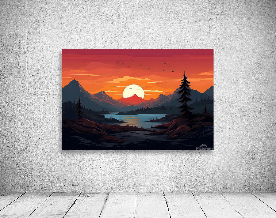 Sunset Landscape 100 Wall Preview
