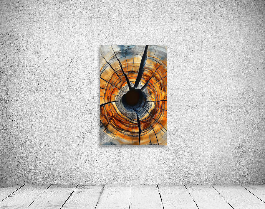 Wood Tree Rings 13 Wall Preview