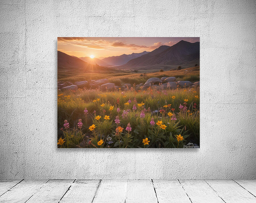 Mountain Landscape Wall Art Print 66 Wall Preview