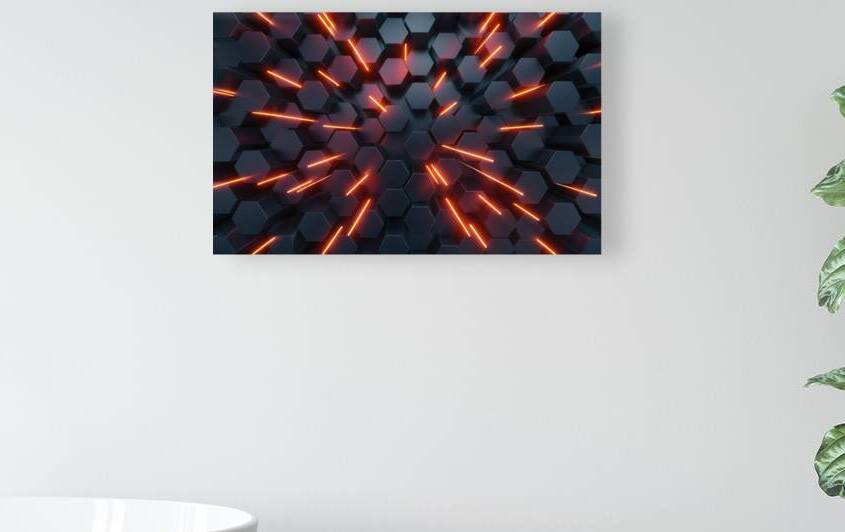 intricate 3D hexagonal pattern 2 by Gabriela Ghita