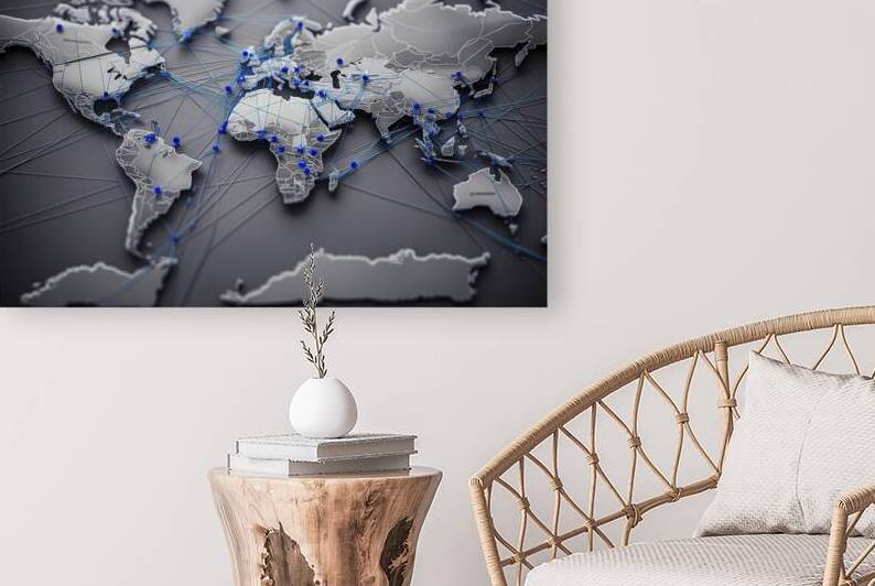 A 3D representation of the world map 5 by Gabriela Ghita