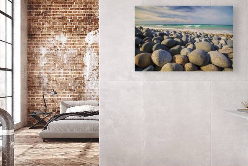 Closeup pebbles on the beach 2 by Gabriela Ghita