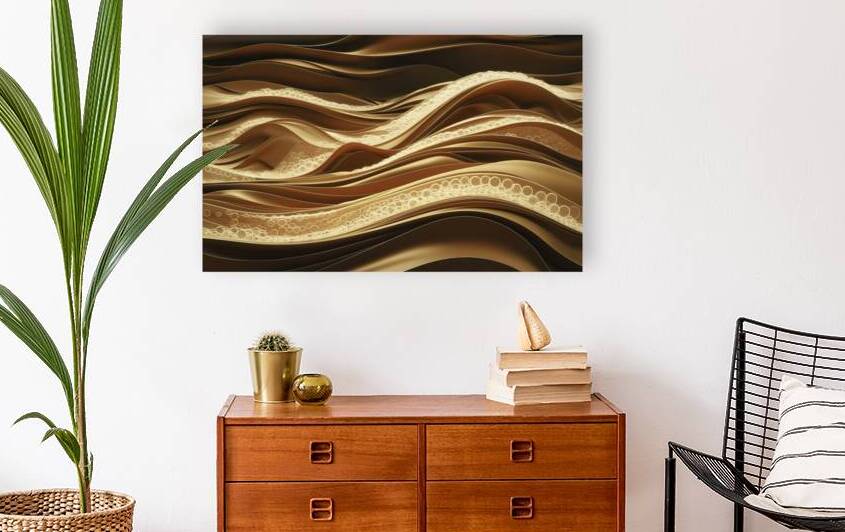 A stunning 3D render of an abstract gold bokeh wa by Gabriela Ghita