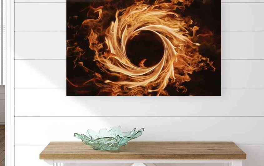 display of flames primarily in the warm hues of o by Gabriela Ghita