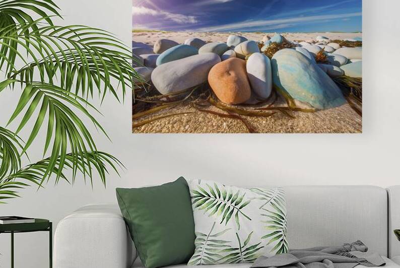 Closeup pebbles on the beach 1 by Gabriela Ghita