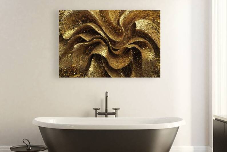 A mesmerizing abstract art piece featuring a gold by Gabriela Ghita