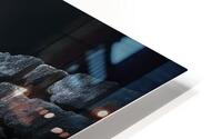 A dramatic high contrast image featuring a front HD Metal print