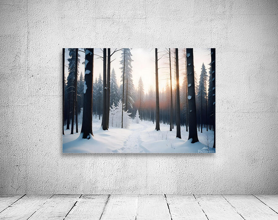 Dramatic winter northern background Wall Preview
