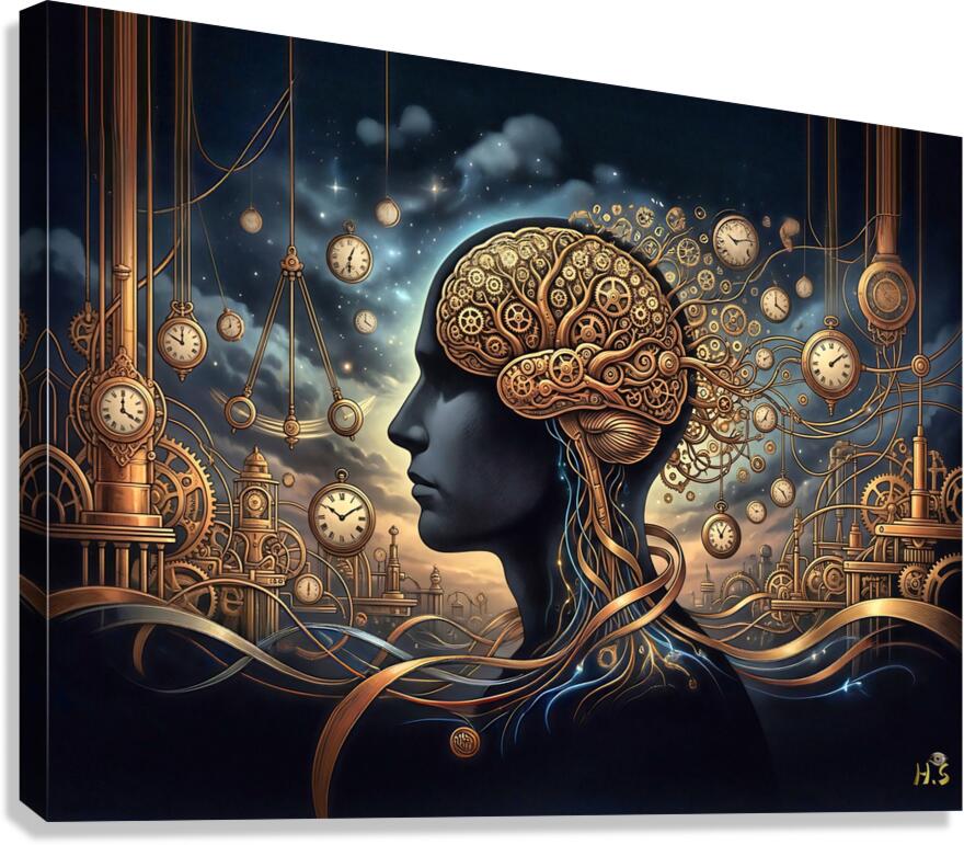 BrainArt 175 Clockwork world Canvas Print