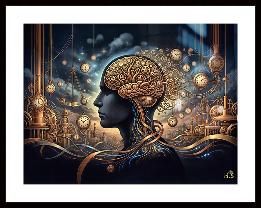 BrainArt 175 Clockwork world Picture Frame print