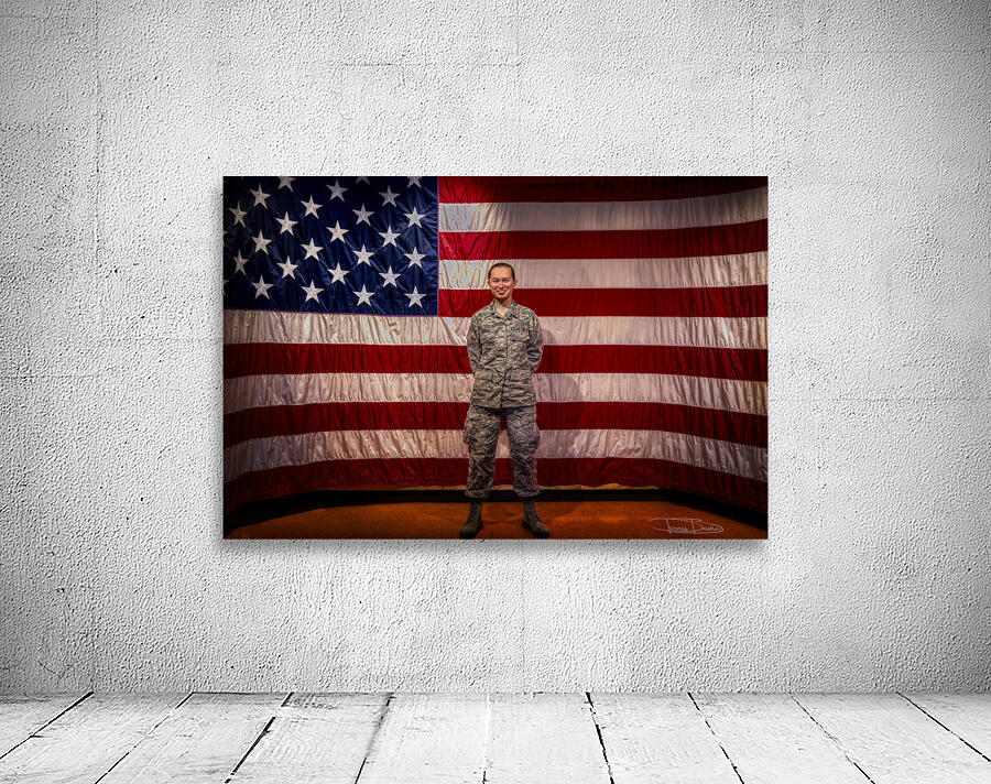  Airman with Flag Wall Preview