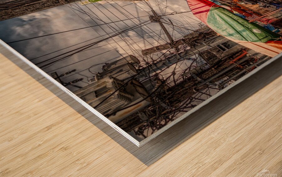 Subic Bay Street Market 7378 Wood print