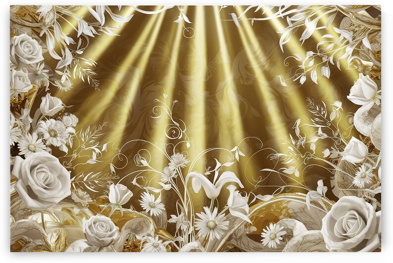 A luxurious and opulent scene set against a golde by Hritcu Elena