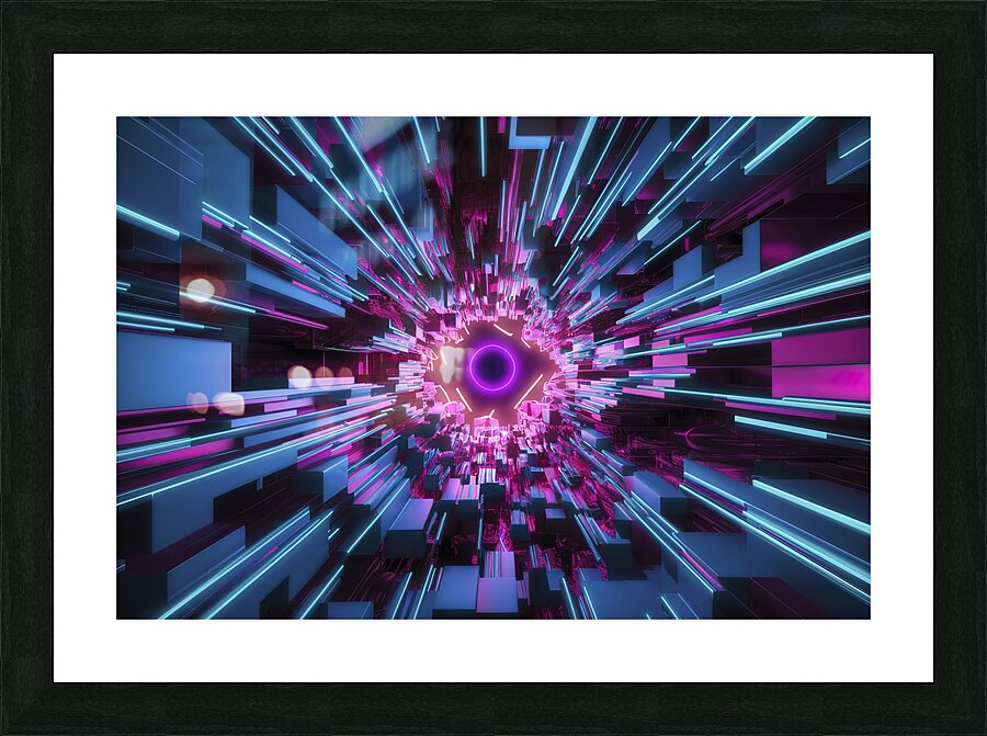 A captivating 3D abstract background Picture Frame print