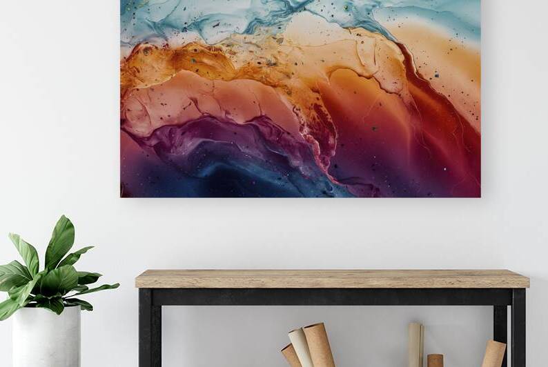 abstract artwork featuring a harmonious blend of by Hritcu Elena
