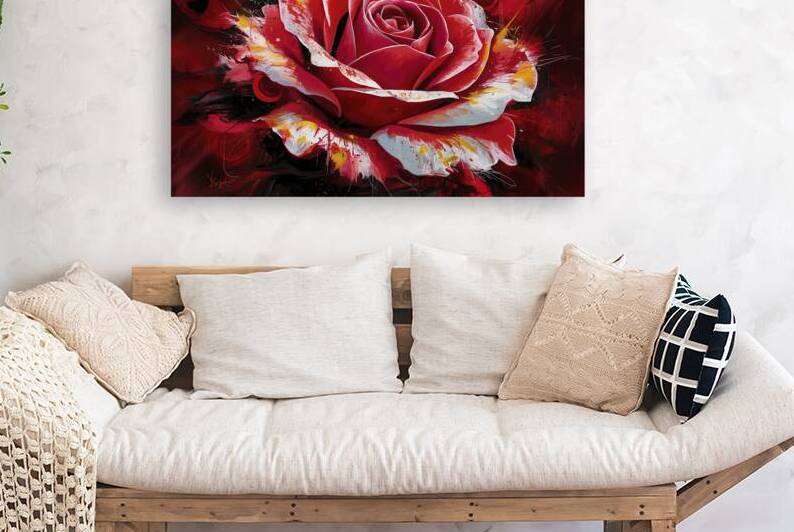 abstract background of red beautiful blooming ros by Hritcu Elena