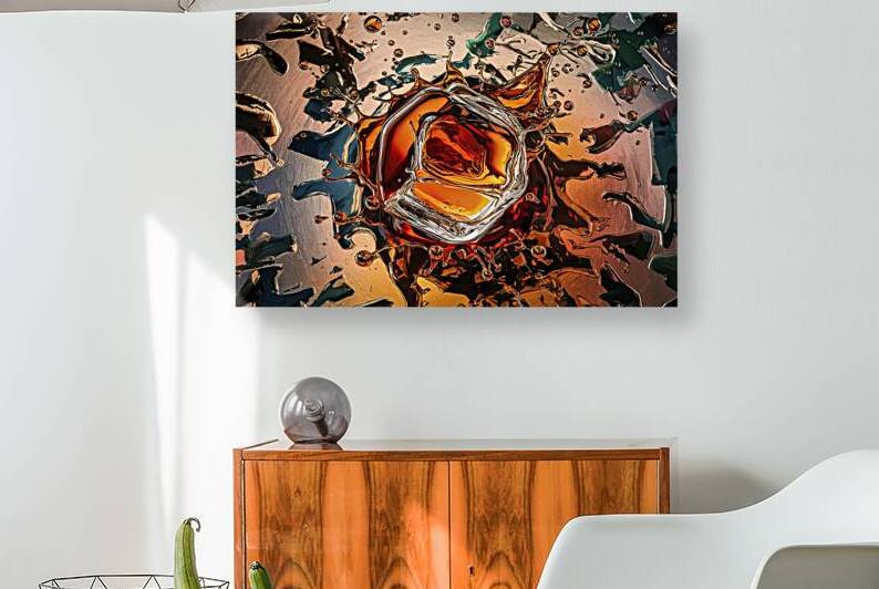 abstract background of splash of whiskey from an by Hritcu Elena