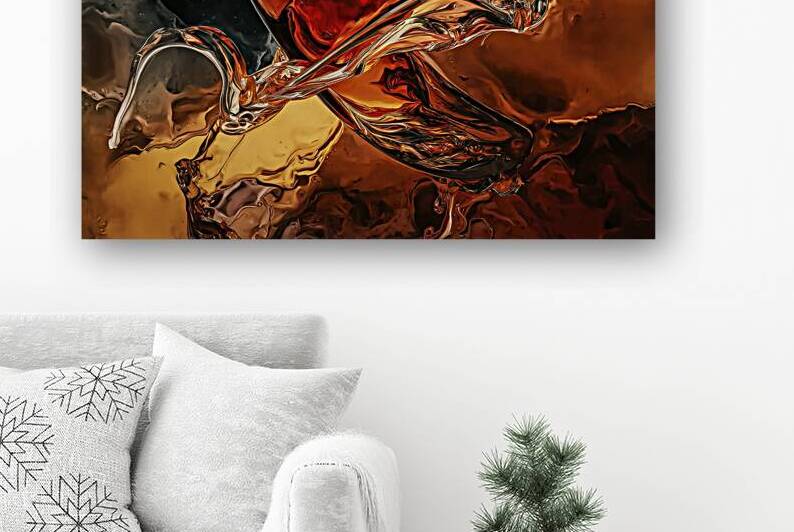 A striking abstract painting that captures the es by Hritcu Elena