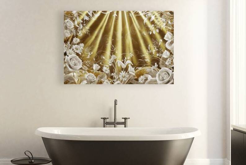 A luxurious and opulent scene set against a golde by Hritcu Elena