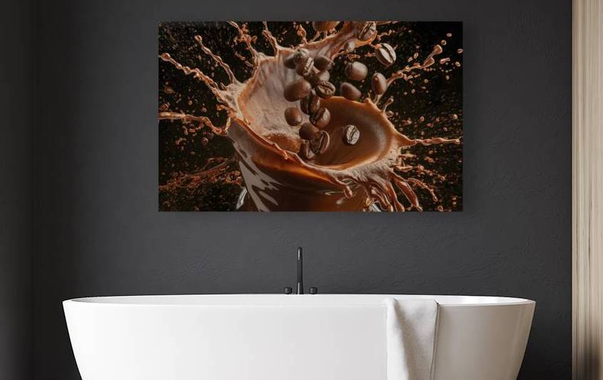 A captivating shot of a dynamic coffee splash wit by Hritcu Elena