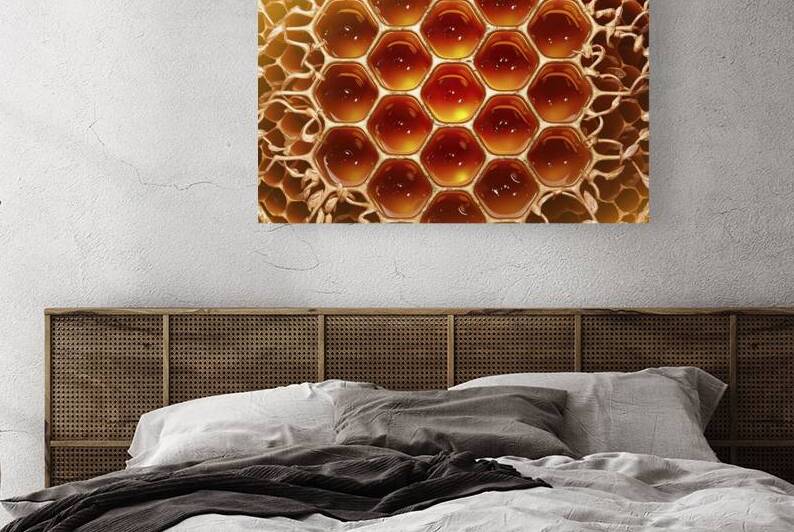 A captivating close up of a honeycomb background by Hritcu Elena