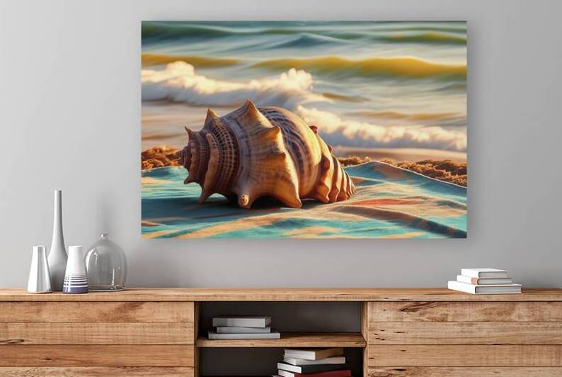 a large intricately patterned seashell placed on by Hritcu Elena