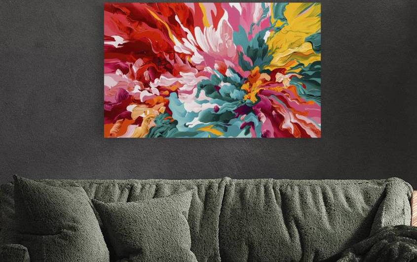 A vivid and dynamic abstract painting 1 by Hritcu Elena