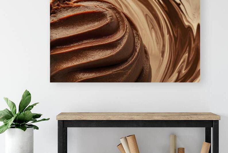 A delectable close up of rich velvety brownie fro by Hritcu Elena