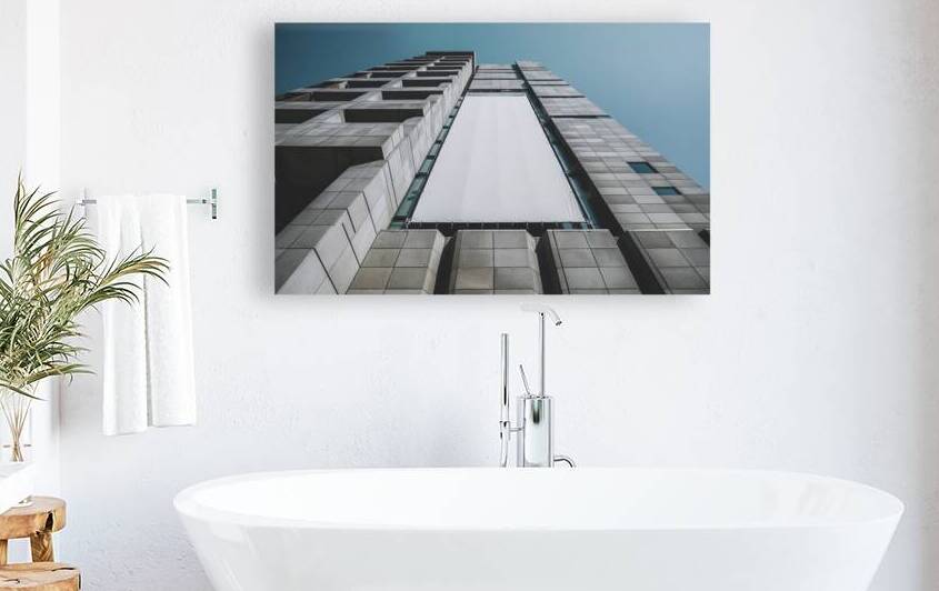 A striking view of a modern skyscraper featuring by Hritcu Elena