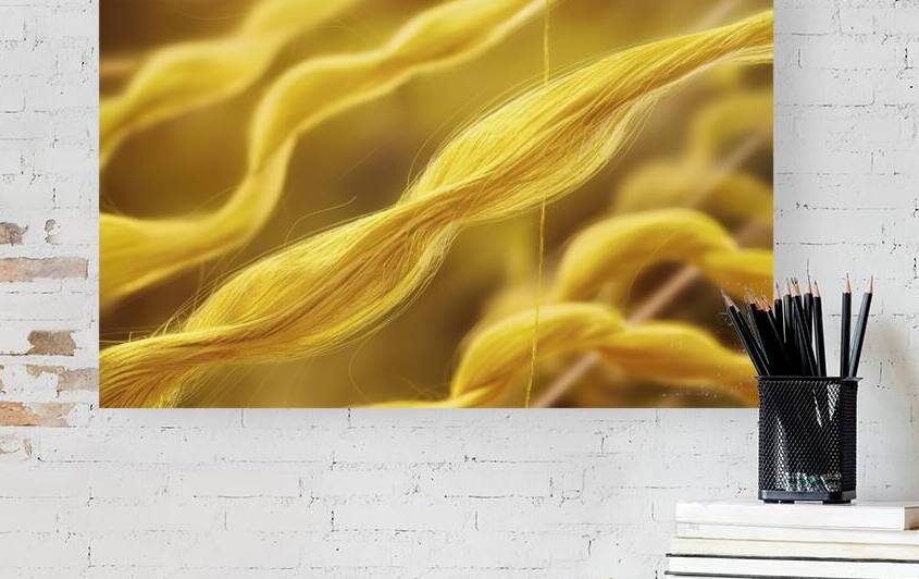 A stunning close up photograph of a yellow thread by Hritcu Elena