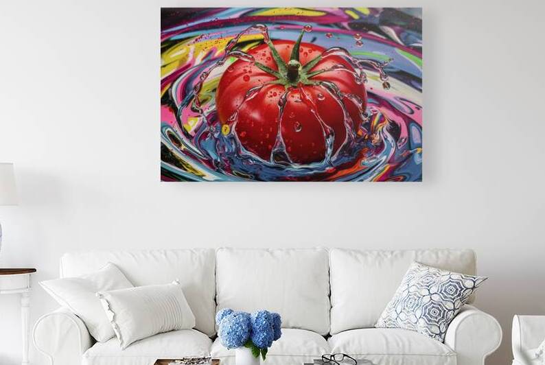 An avant garde abstract painting featuring a vibr by Hritcu Elena