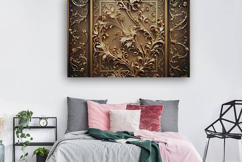 A luxurious and intricate golden frame 2 by Hritcu Elena