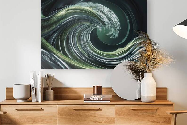 abstract background of wave composed of swirling by Hritcu Elena
