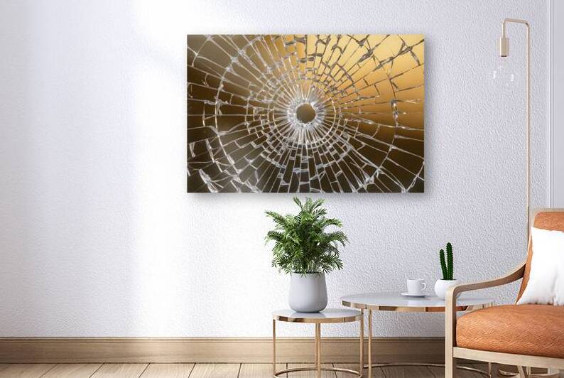 shattered glass surface captured at a close range by Hritcu Elena