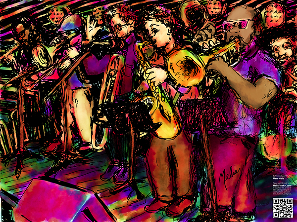 Bad Cactus Brass Band     West Alley BBQ   Mural Digital Download