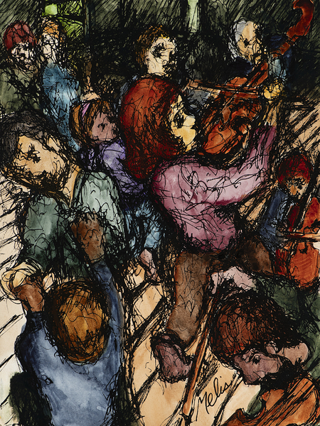 Shtetl Violinist  16x12 Marc  Melis   20250617 Digital Download