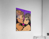 Lovers Kissing with purple background     jpg EDI Acrylic Print
