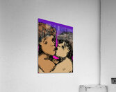 Lovers Kissing with purple background   FINAL cop Acrylic Print