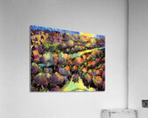 Far Away Across the Field   final w added orange Impression acrylique