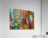 Mosaic silhouette abstract mango photo collage contact sheets FINAL Acrylic Print