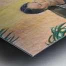 Girl Reading - Saturated Metal print