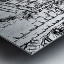 Weatherford Hote   Flagstaff   Black and White Metal print