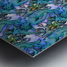 Free fall I     FINAL Patinated copper background Metal print