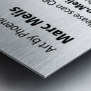 QR code and Artist Info for West Alley BBQ     Me Metal print