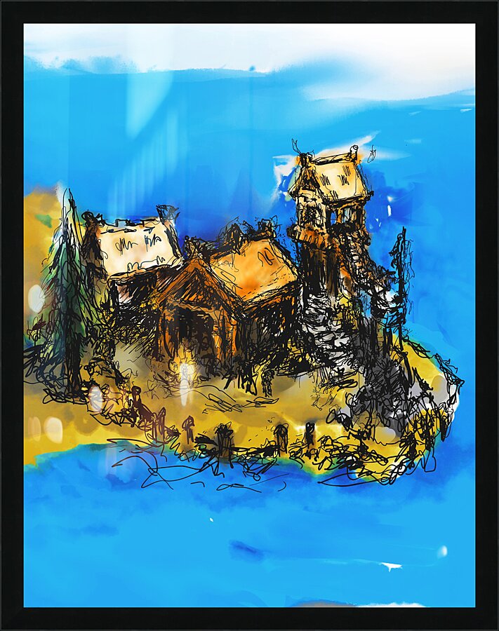 Nordic Village Picture Frame print