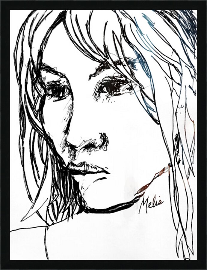 Sketch Portrait | Marc Melis Picture Frame print