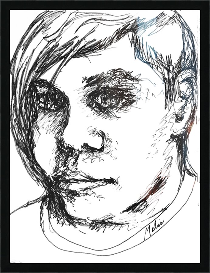 Sketch Portrait | Marc Melis Picture Frame print