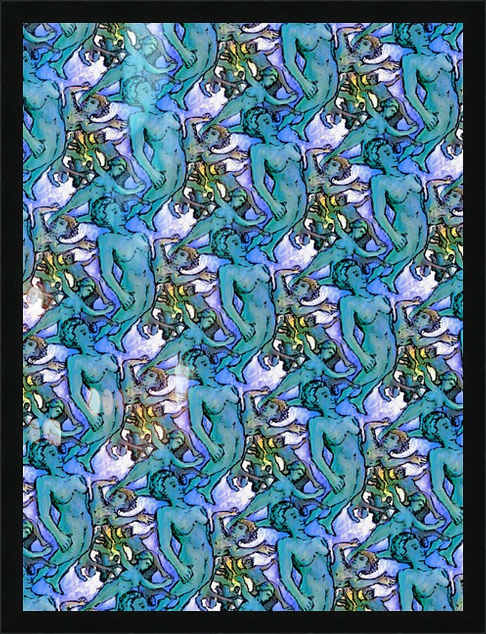 Free fall I     FINAL Patinated copper background Picture Frame print